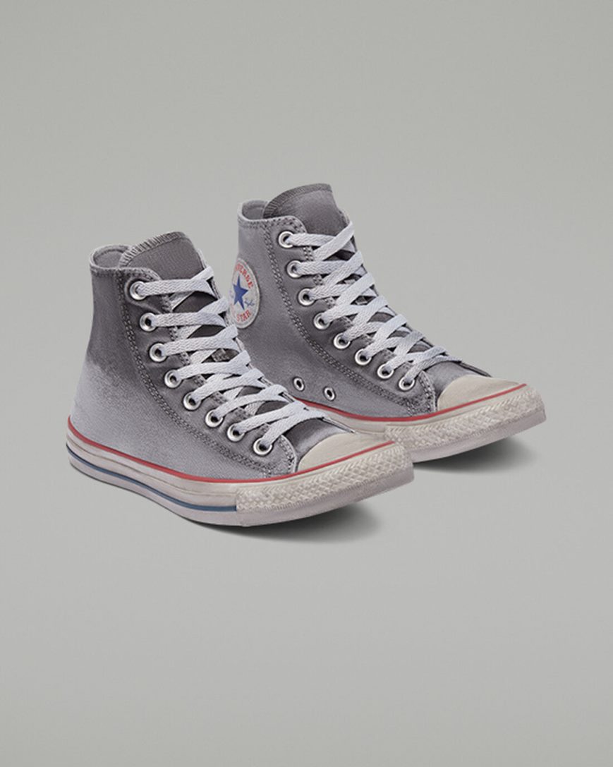 Tenisi Inalti Barbati Converse Chuck Taylor All Star Panza Smoke Gri Albi | RO E0NDZ748